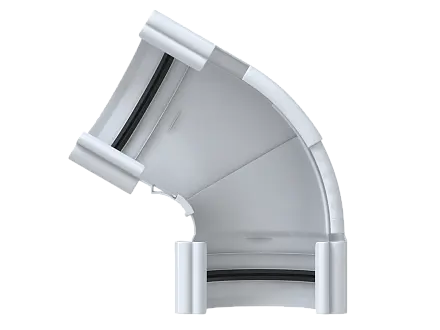 Угол Желоба 120-145°, ПВХ, серия Элит, цвет Белый