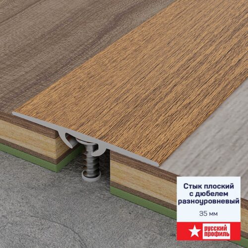 Стык с дюбелем плоский со скрытым креплением, 35 мм