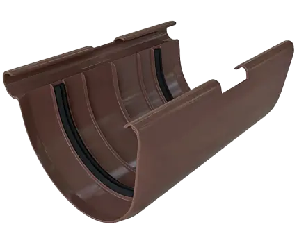 Муфта желоба, ПВХ, серия Элит, цвет Коричневый